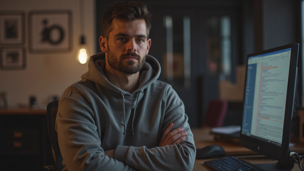 Designer implementeert typografische hiërarchie in een webproject op computer